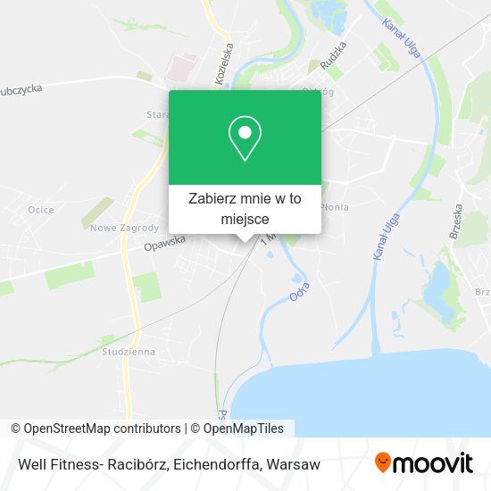 Mapa Well Fitness- Racibórz, Eichendorffa