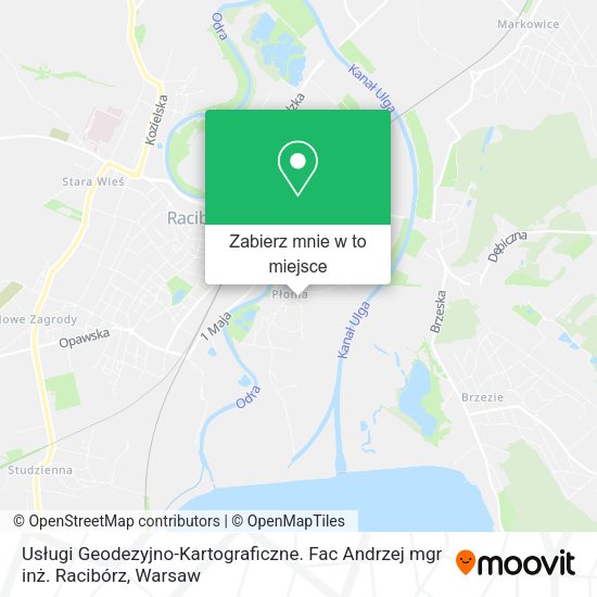 Mapa Usługi Geodezyjno-Kartograficzne. Fac Andrzej mgr inż. Racibórz