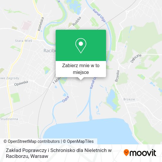 Mapa Zakład Poprawczy i Schronisko dla Nieletnich w Raciborzu