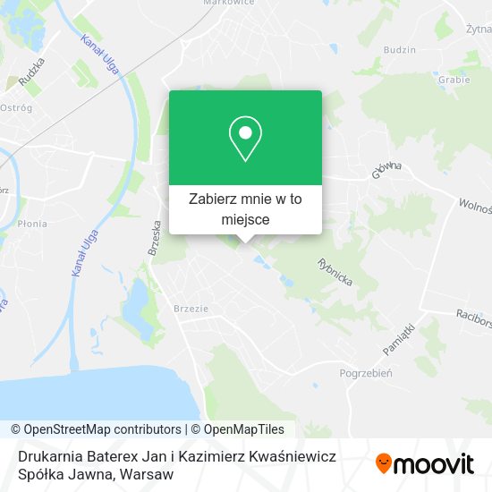 Mapa Drukarnia Baterex Jan i Kazimierz Kwaśniewicz Spółka Jawna