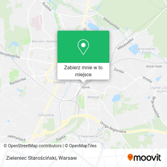 Mapa Zieleniec Starościński