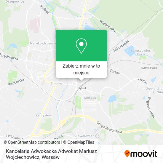 Mapa Kancelaria Adwokacka Adwokat Mariusz Wojciechowicz