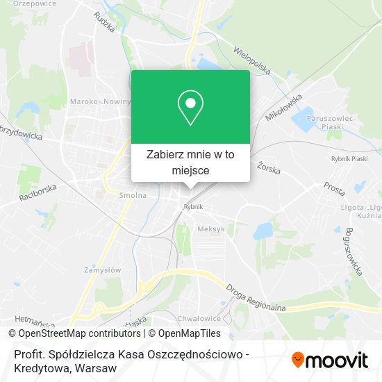 Mapa Profit. Spółdzielcza Kasa Oszczędnościowo - Kredytowa