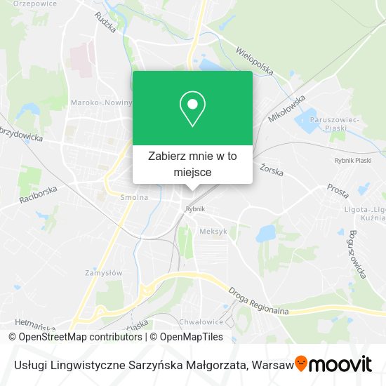 Mapa Usługi Lingwistyczne Sarzyńska Małgorzata