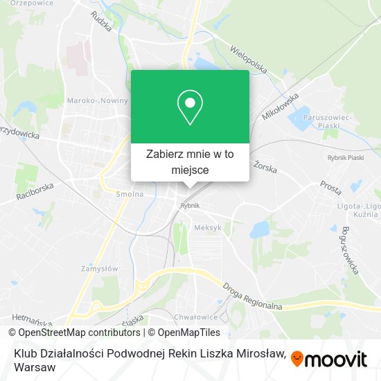 Mapa Klub Działalności Podwodnej Rekin Liszka Mirosław