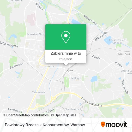 Mapa Powiatowy Rzecznik Konsumentów