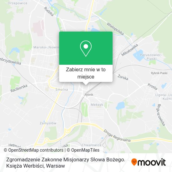 Mapa Zgromadzenie Zakonne Misjonarzy Słowa Bożego. Księża Werbiści