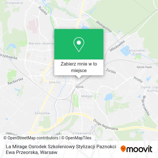 Mapa La Mirage Osrodek Szkoleniowy Stylizacji Paznokci Ewa Przeorska