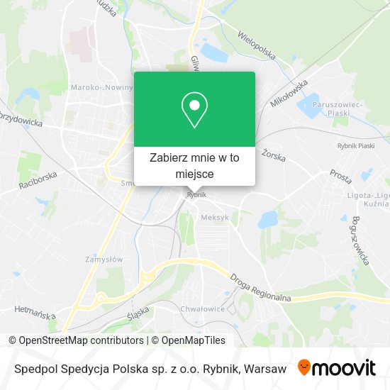 Mapa Spedpol Spedycja Polska sp. z o.o. Rybnik