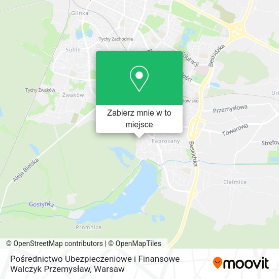 Mapa Pośrednictwo Ubezpieczeniowe i Finansowe Walczyk Przemysław