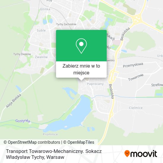 Mapa Transport Towarowo-Mechaniczny. Sokacz Władysław Tychy