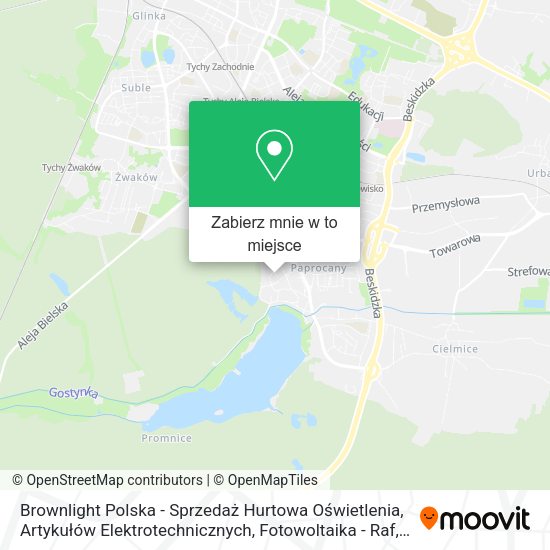 Mapa Brownlight Polska - Sprzedaż Hurtowa Oświetlenia, Artykułów Elektrotechnicznych, Fotowoltaika - Raf