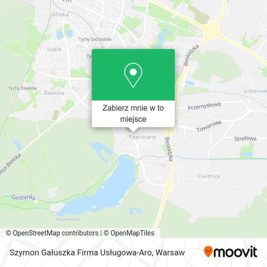 Mapa Szymon Gałuszka Firma Usługowa-Aro