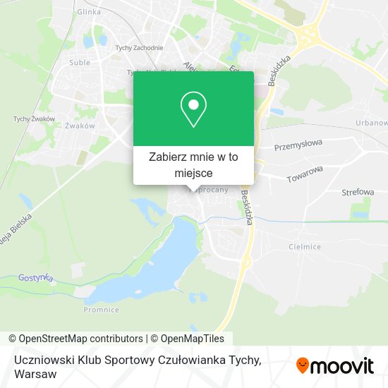 Mapa Uczniowski Klub Sportowy Czułowianka Tychy