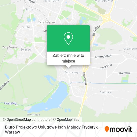 Mapa Biuro Projektowo Usługowe Isan Maludy Fryderyk