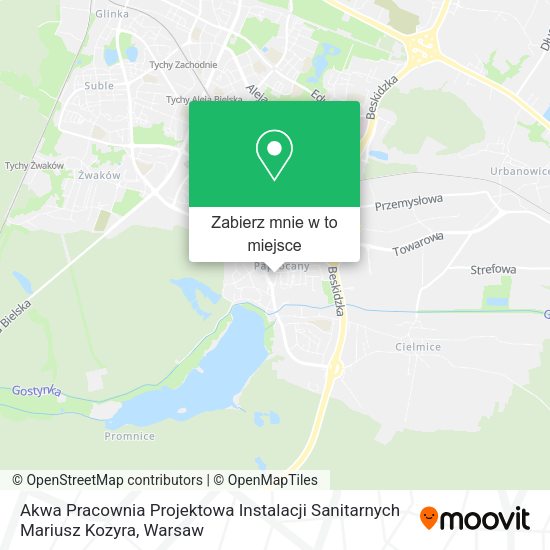 Mapa Akwa Pracownia Projektowa Instalacji Sanitarnych Mariusz Kozyra