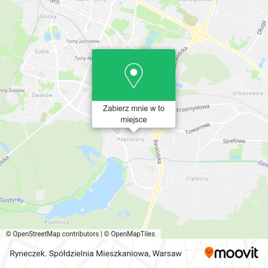 Mapa Ryneczek. Spółdzielnia Mieszkaniowa