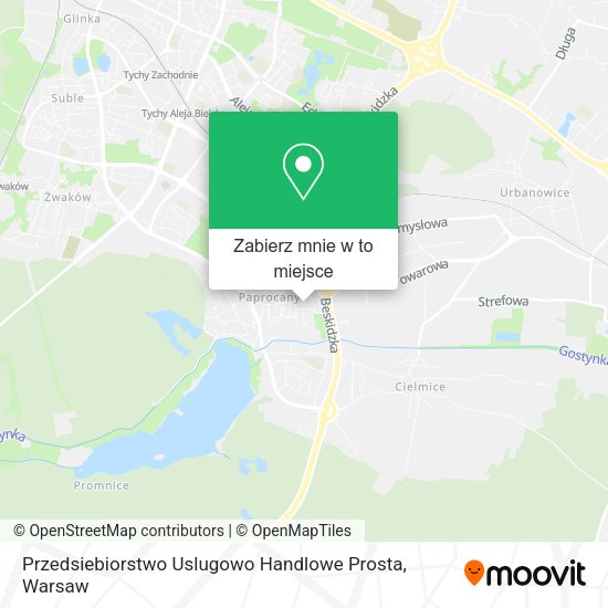 Mapa Przedsiebiorstwo Uslugowo Handlowe Prosta