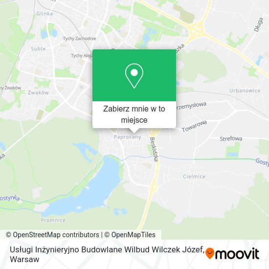 Mapa Usługi Inżynieryjno Budowlane Wilbud Wilczek Józef