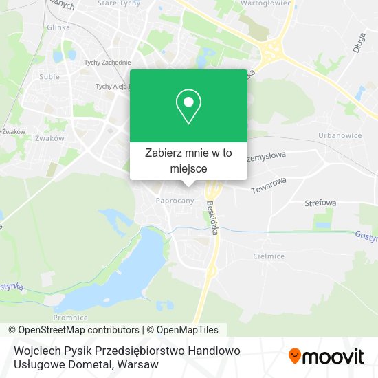 Mapa Wojciech Pysik Przedsiębiorstwo Handlowo Usługowe Dometal