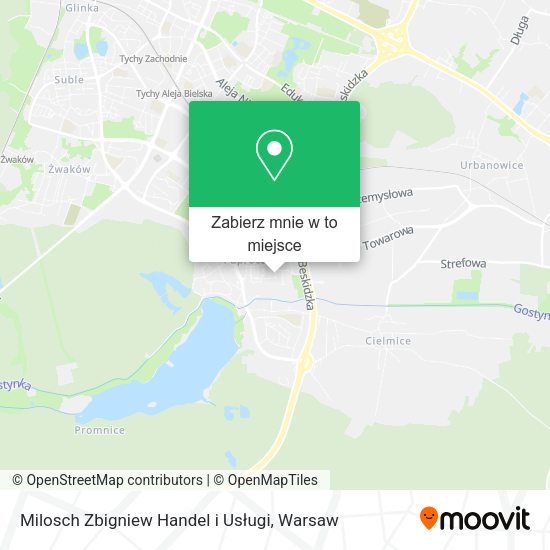 Mapa Milosch Zbigniew Handel i Usługi