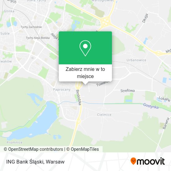 Mapa ING Bank Śląski