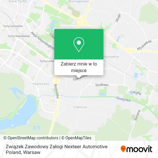 Mapa Związek Zawodowy Załogi Nexteer Automotive Poland