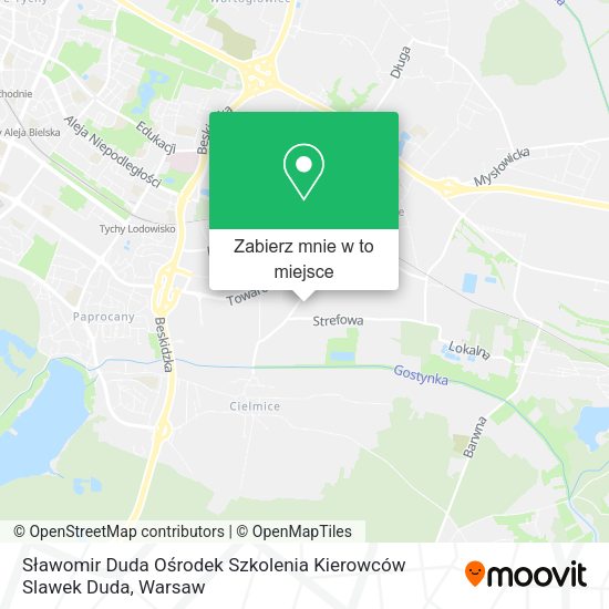 Mapa Sławomir Duda Ośrodek Szkolenia Kierowców Slawek Duda