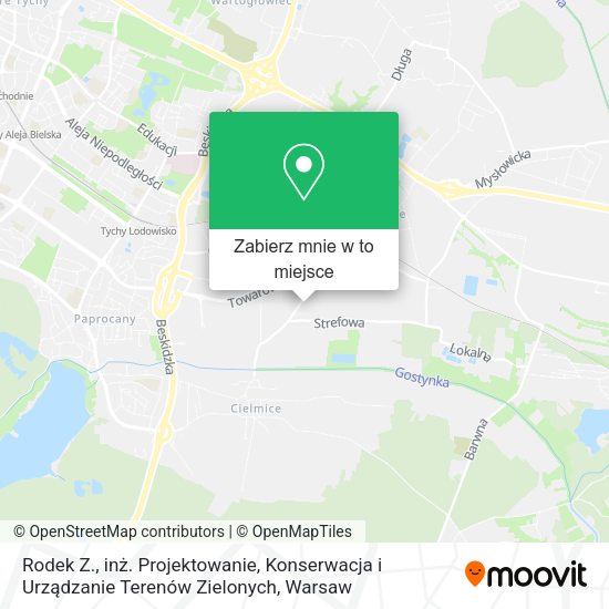 Mapa Rodek Z., inż. Projektowanie, Konserwacja i Urządzanie Terenów Zielonych