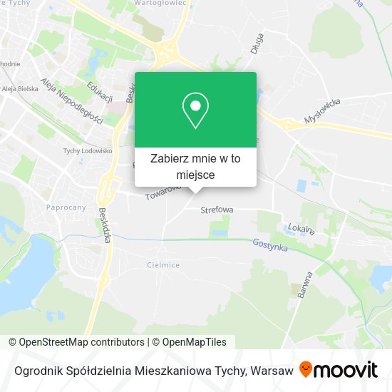 Mapa Ogrodnik Spółdzielnia Mieszkaniowa Tychy