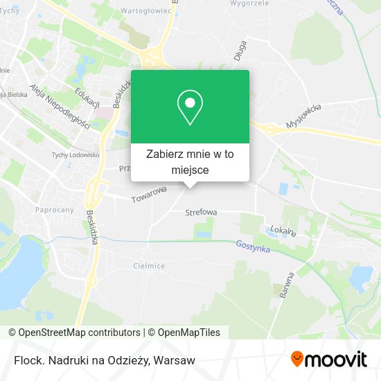 Mapa Flock. Nadruki na Odzieży