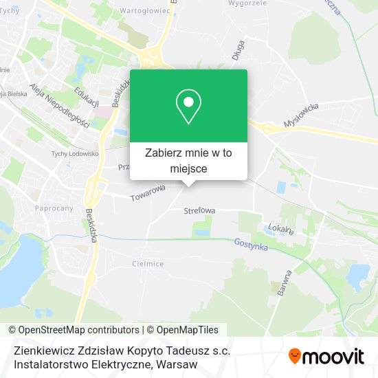 Mapa Zienkiewicz Zdzisław Kopyto Tadeusz s.c. Instalatorstwo Elektryczne