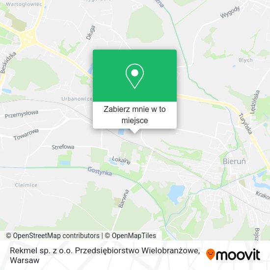 Mapa Rekmel sp. z o.o. Przedsiębiorstwo Wielobranżowe