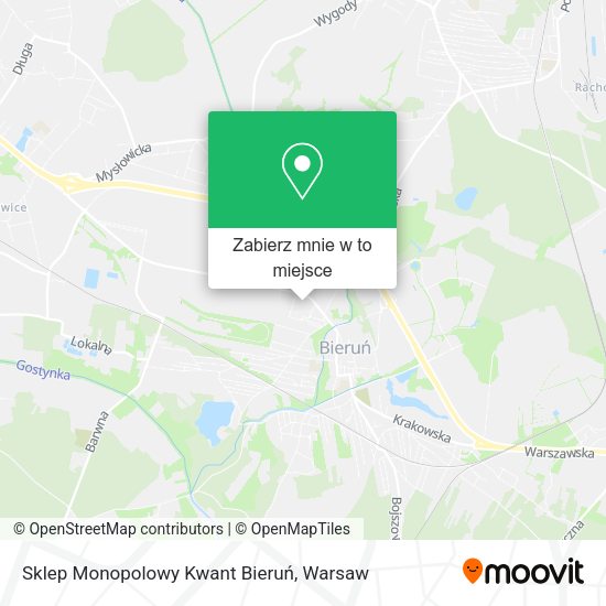 Mapa Sklep Monopolowy Kwant Bieruń