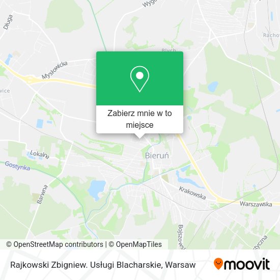 Mapa Rajkowski Zbigniew. Usługi Blacharskie