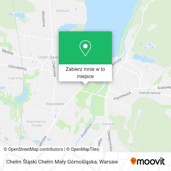 Mapa Chełm Śląski Chełm Mały Górnośląska