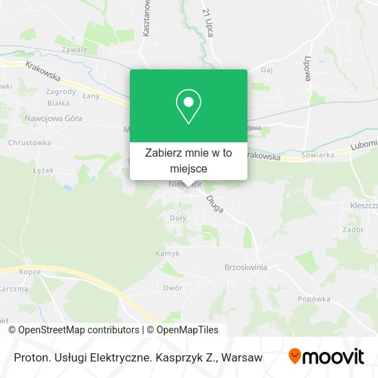 Mapa Proton. Usługi Elektryczne. Kasprzyk Z.