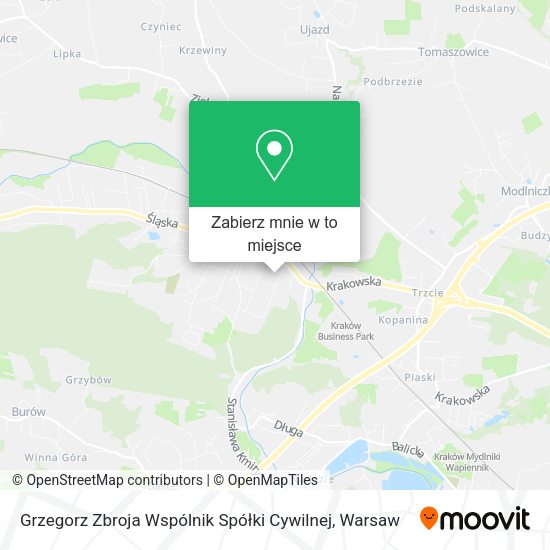 Mapa Grzegorz Zbroja Wspólnik Spółki Cywilnej