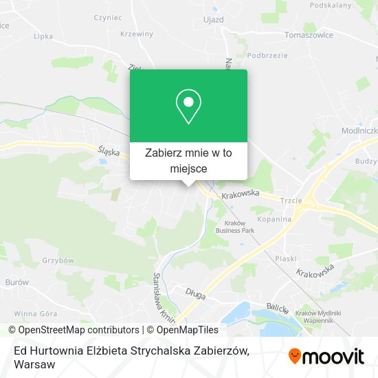 Mapa Ed Hurtownia Elżbieta Strychalska Zabierzów