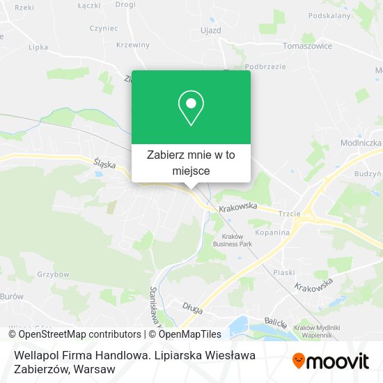 Mapa Wellapol Firma Handlowa. Lipiarska Wiesława Zabierzów