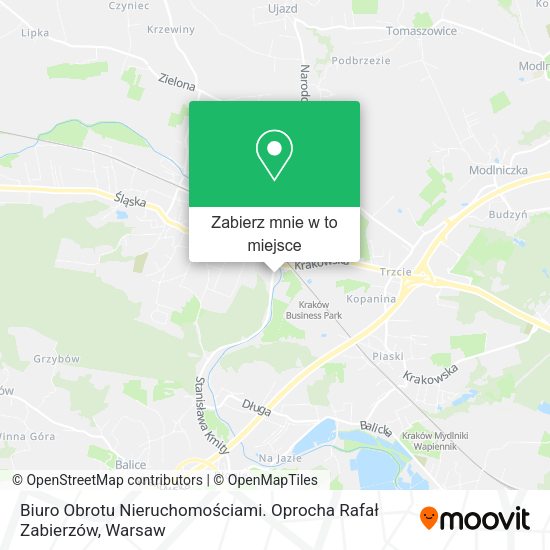 Mapa Biuro Obrotu Nieruchomościami. Oprocha Rafał Zabierzów