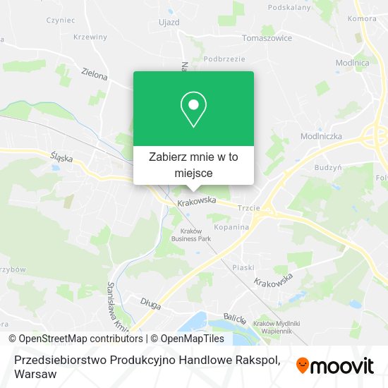 Mapa Przedsiebiorstwo Produkcyjno Handlowe Rakspol