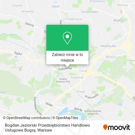 Mapa Bogdan Jeziorski Przedsiębiorstwo Handlowo Usługowe Bugsy