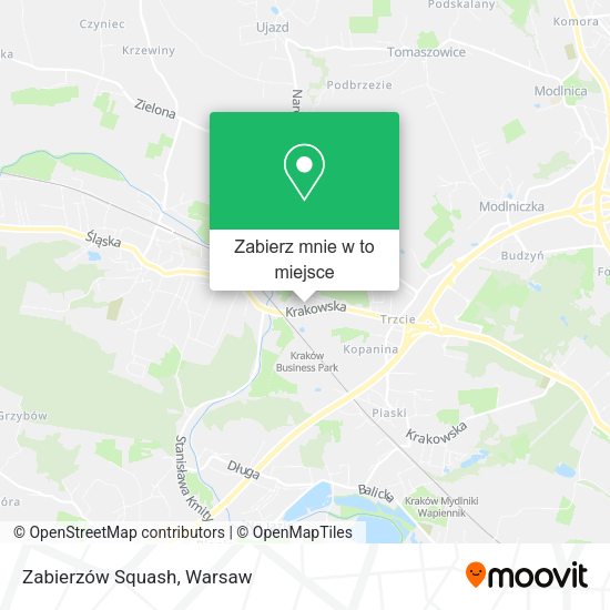 Mapa Zabierzów Squash