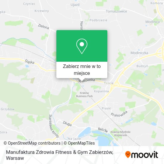 Mapa Manufaktura Zdrowia Fitness & Gym Zabierzów