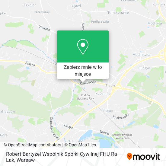 Mapa Robert Bartyzel Wspólnik Spółki Cywilnej FHU Ra Lak