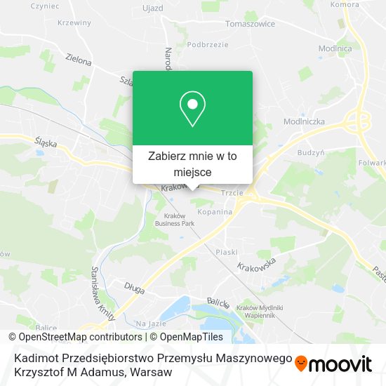 Mapa Kadimot Przedsiębiorstwo Przemysłu Maszynowego Krzysztof M Adamus