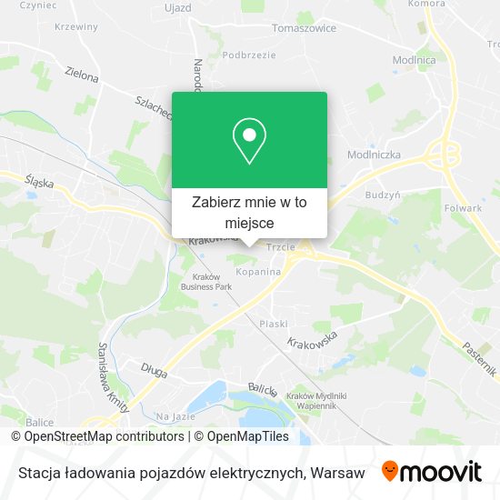 Mapa Stacja ładowania pojazdów elektrycznych