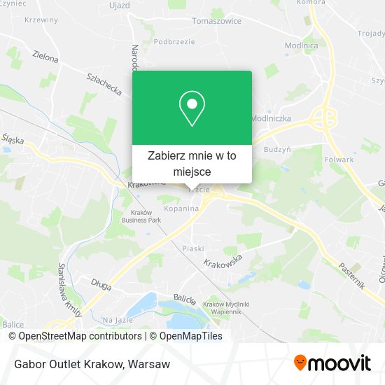 Mapa Gabor Outlet Krakow