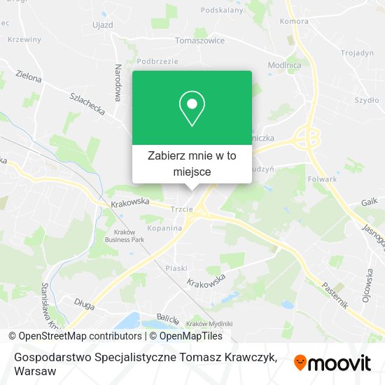 Mapa Gospodarstwo Specjalistyczne Tomasz Krawczyk